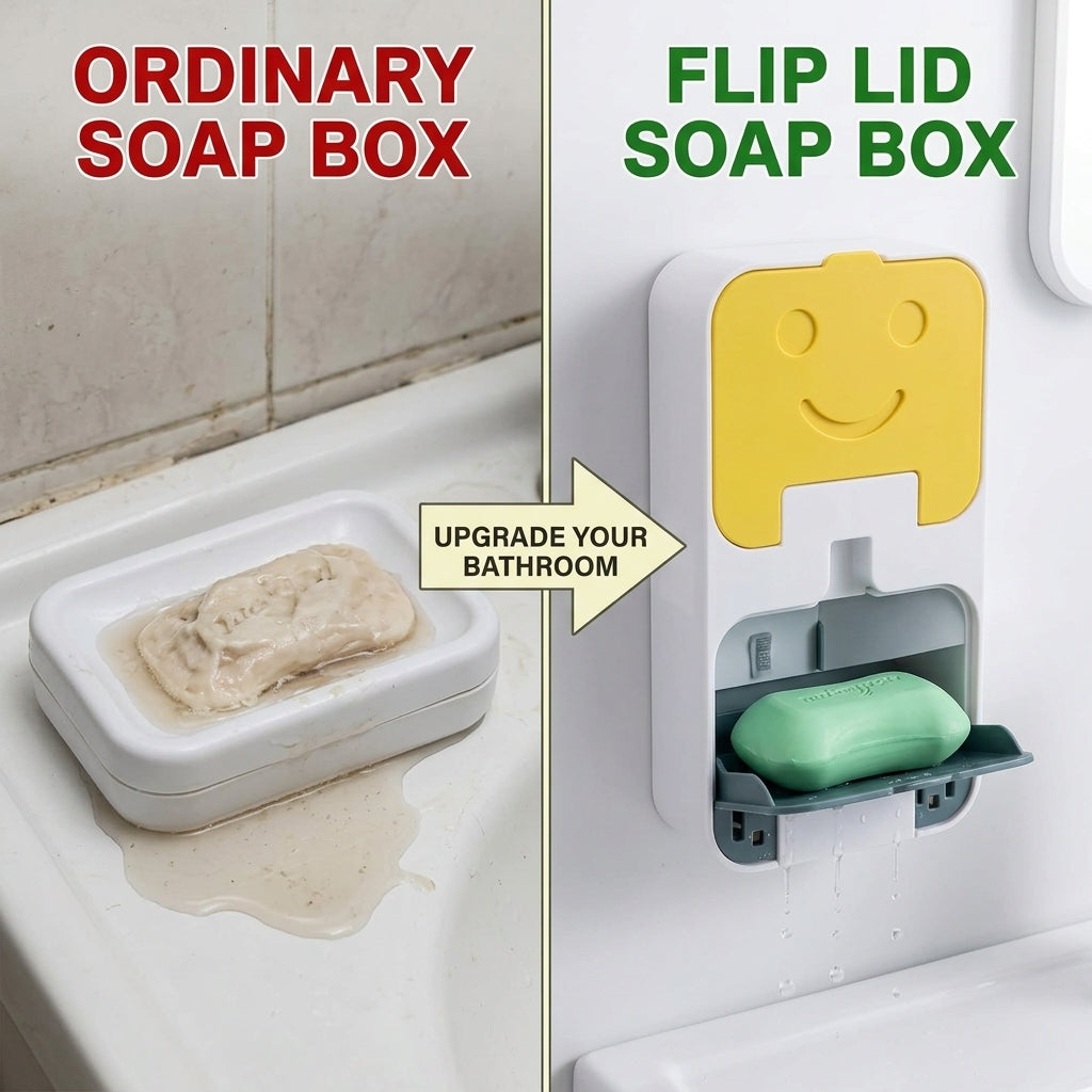 Flip Lid Drain Soap Box